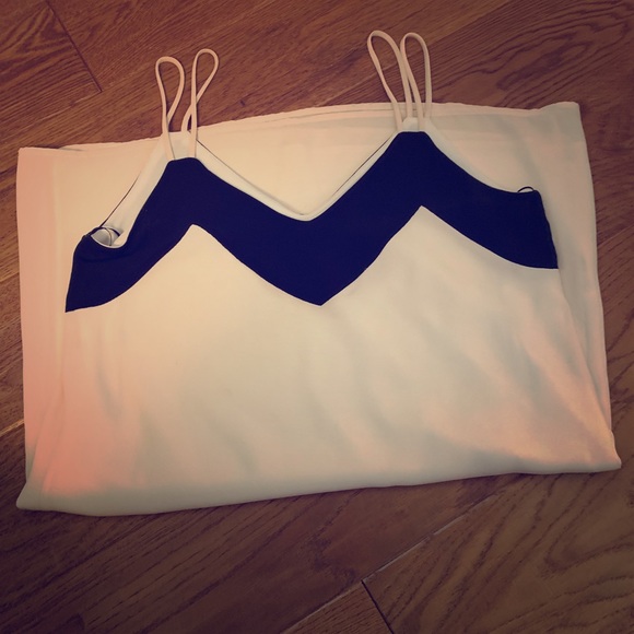 Ivory and black spaghetti strap shift dress - Picture 1 of 5